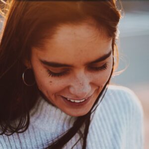 woman smiling