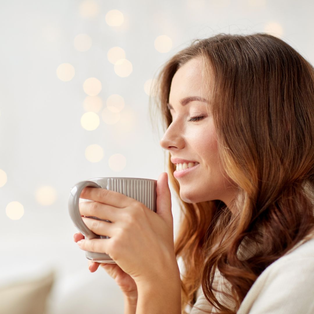 woman enjoying a peaceful morning
