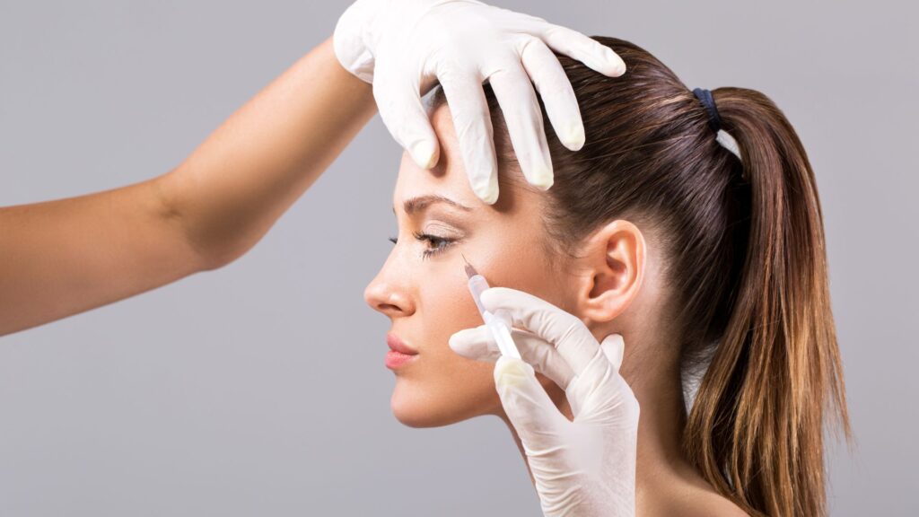 woman getting botox