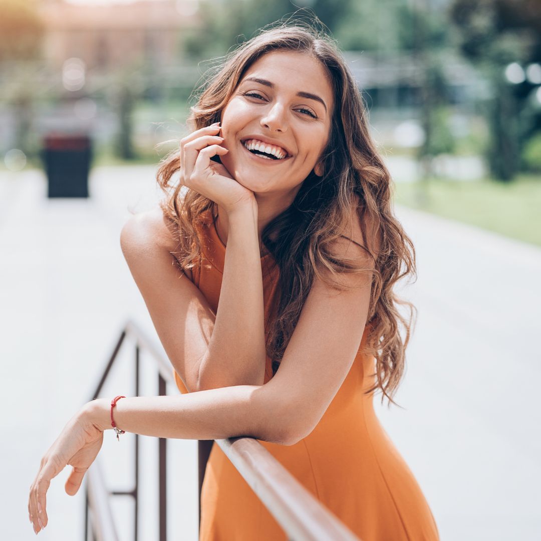 woman smiling